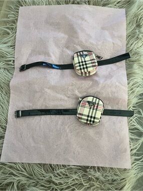 Plaid Mini Belt Pouch - Black Strap